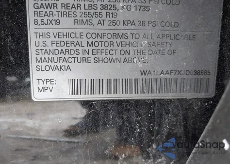 2018 Audi Q7 3.0T Premium from USA, damaged, VIN WA1LAAF7XJD038585